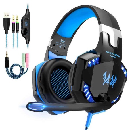 AURICULARES GAMING CON CABLE Y LUCES