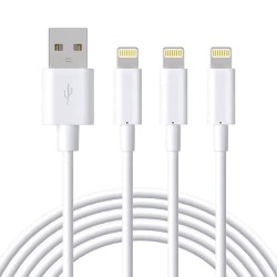 CABLE DE PARA IPHONE DE CARGA (PAQUETE DE 3 CLABLES )