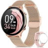 RELOJ INTELIGENTE ROSA GOLD , SMARTWATCH